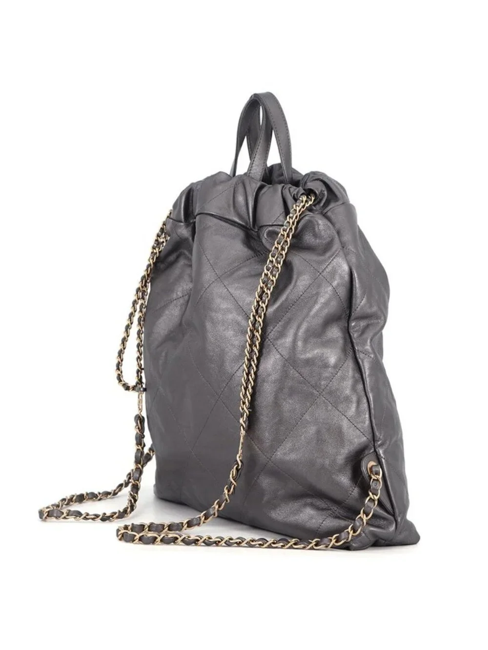 Chanel Backpack 22 Large Shiny Calf Leather